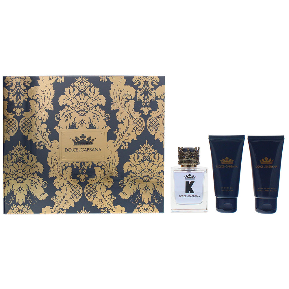 Dolce Gabbana K 3 Piece Eau de Toilette 50ml Aftershave Balm 50ml Shower Gel 5