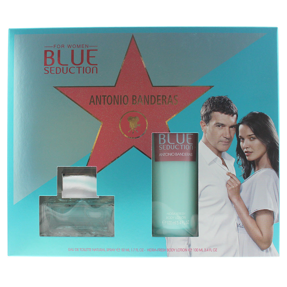 Antonio Banderas Blue Seduction 2 Piece Set - Eau De Toilette 50ml - Body Lotion 100ml