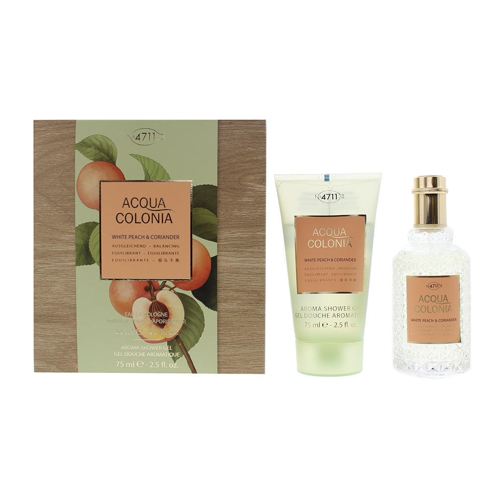 4711 Acqua Colonia White Peach Coriander 2 Piece Gift Set: Eau de Cologne 50ml