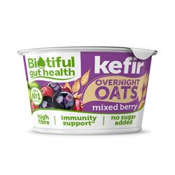 Bio-tiful Dairy Kefir Overnight Oats Mixed Berries 150g