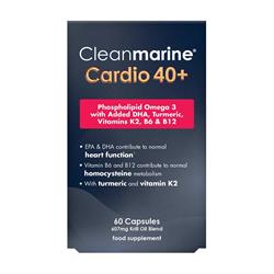 Cleanmarine Cardio 40+. A nutritious blend of omega 3 EPA and DHA. 60caps