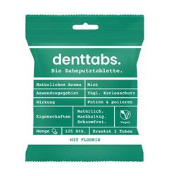 Georganics Denttabs Toothtablets Mint - 125 Pieces with fluoride
