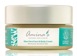 Amina's Natural Skincare Aloe Vera Face & Body Cream Daily Moisturiser 120ml
