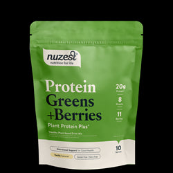 Nuzest Protein Plus Greens + Berries Vanilla Caramel 300g