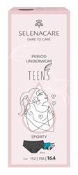 Selenacare TEENS period panties Sporty Black Size 164