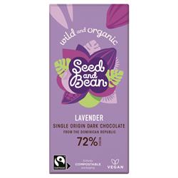 Seed & Bean Org Extra Dark Lavender Bar 75g