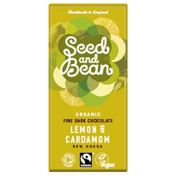 Seed & Bean Dark Chocolate with Lemon & Cardamom Bar 75g
