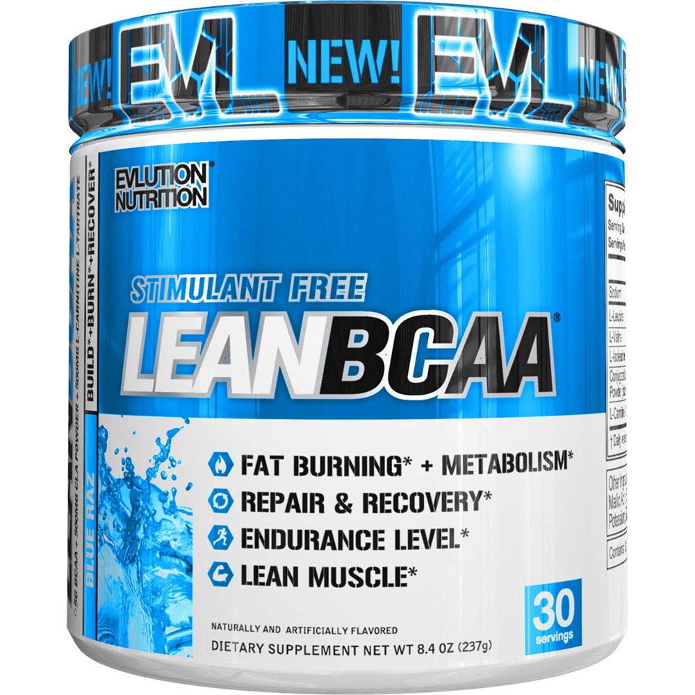EVLution Nutrition, Lean BCAA - Stimulant Free, Blue Raz - 237g