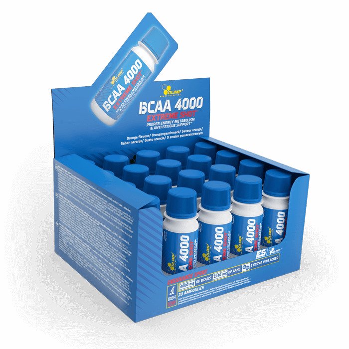 Olimp Nutrition, BCAA 4000 Extreme Shot, Orange - 20 x 60 ml.