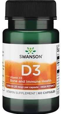 Swanson, Vitamin D-3, 1000 IU - 60 caps