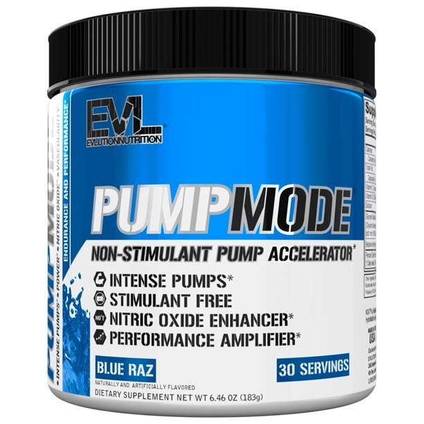 EVLution Nutrition, PumpMode Powder, Blue Raz - 183g