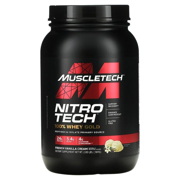 MuscleTech, Nitro-Tech 100% Whey Gold, French Vanilla Cream (EAN 631656710472) - 907g