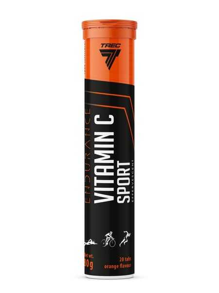 Trec Nutrition, Endurance Vitamin C Sport Effervescent, Orange - 20 tabs