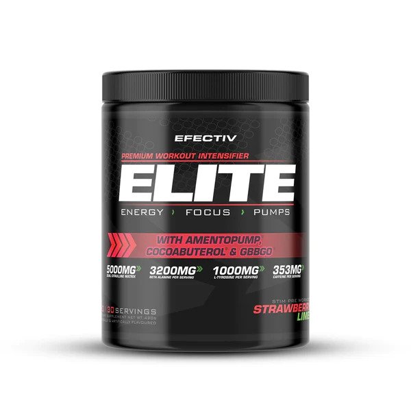 Efectiv Nutrition, Elite Pre-Workout, Strawberry Lime - 420g