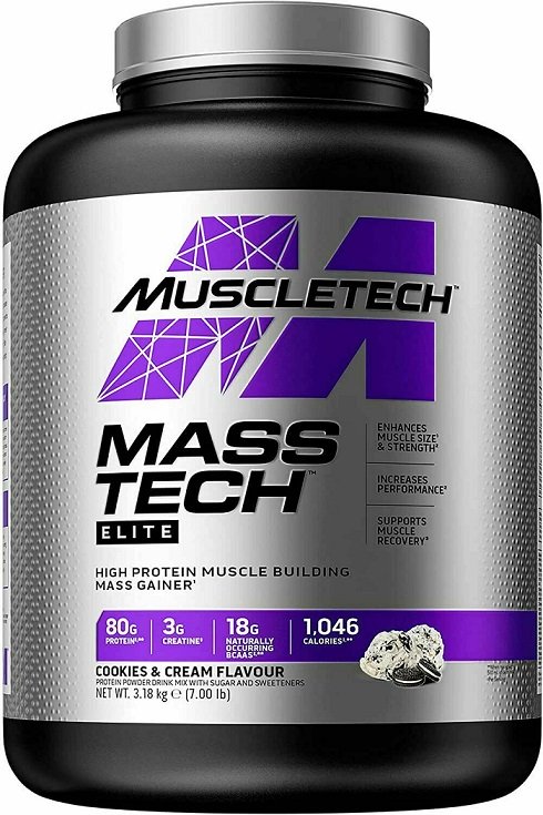 MuscleTech, Mass-Tech Elite, Cookies & Cream - 3180g