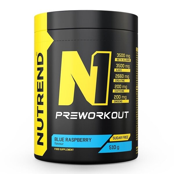 Nutrend, N1 Pre-Workout, Blue Raspberry - 510g