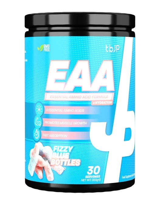 Trained by JP, EAA + Hydration, Fizzy Blue Bottles - 300g