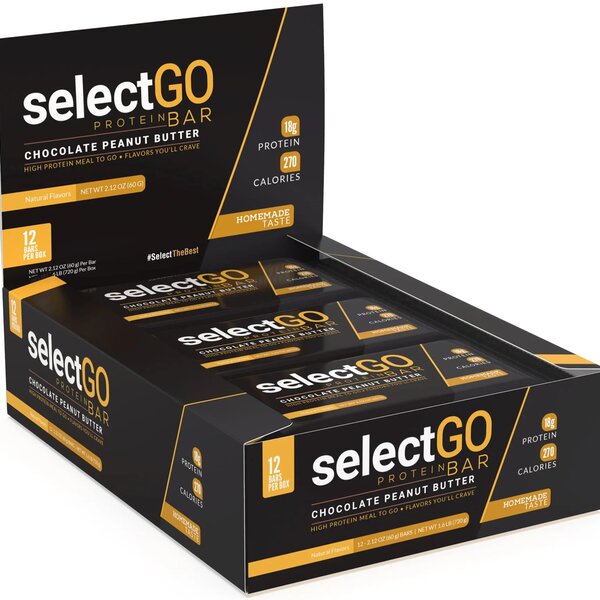 PEScience, SelectGo Protein Bar, Chocolate Peanut Butter - 12 x 60g