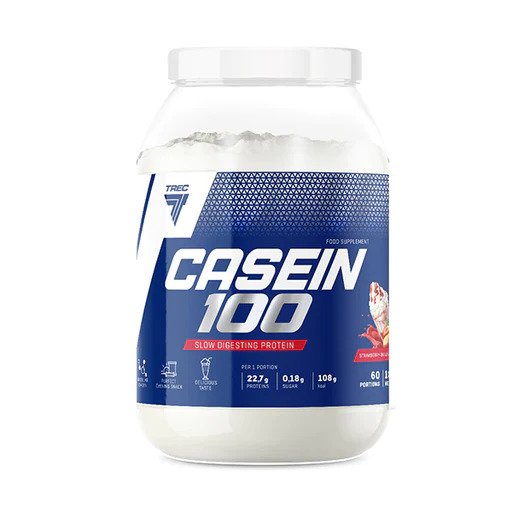 Trec Nutrition, Casein 100, Strawberry - 1800g