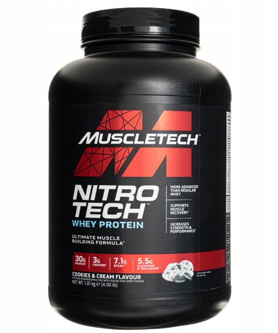 MuscleTech, Nitro-Tech, Cookies & Cream - 1810g