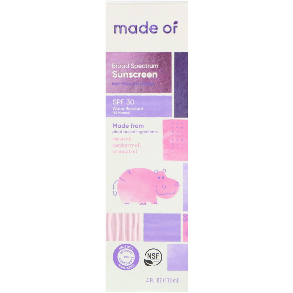 MADE OF Broad Spectrum Sunscreen SPF 30 4 fl oz (118 ml)