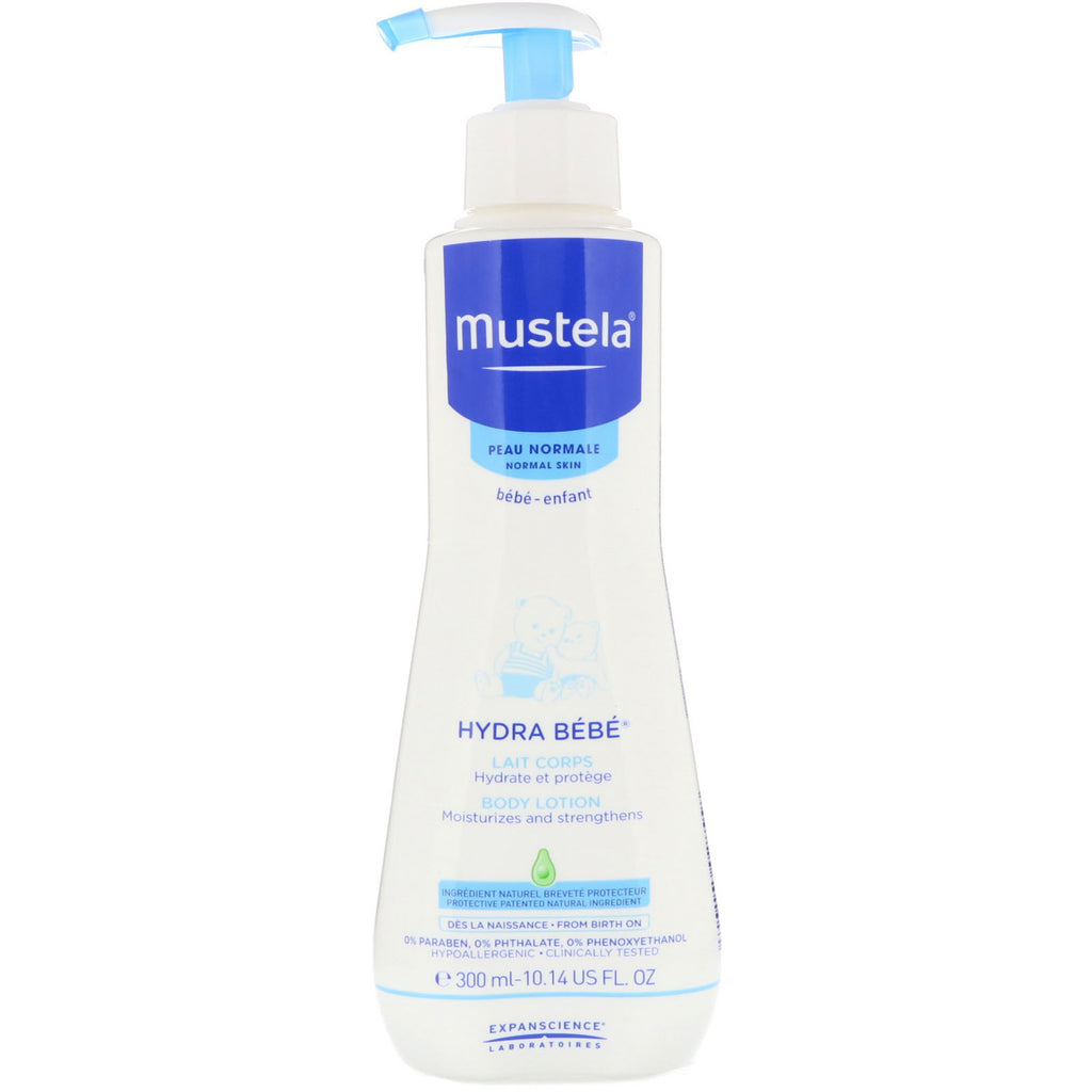 Mustela Baby Hydra Baby Lotion pour le corps pour peau normale 10,14 fl oz (300 ml)