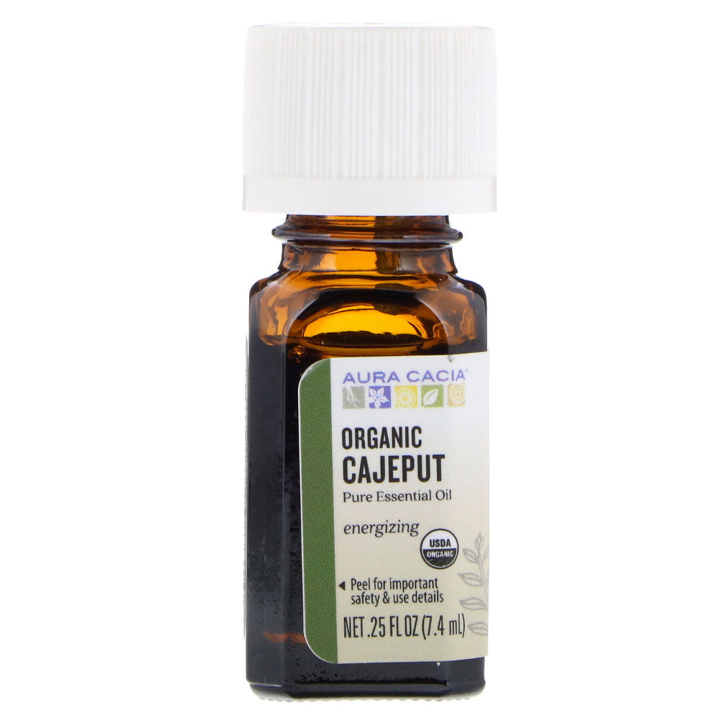 Aura Cacia, Pure Essential Oil, Cajeput, .25 fl oz (7.4 ml)