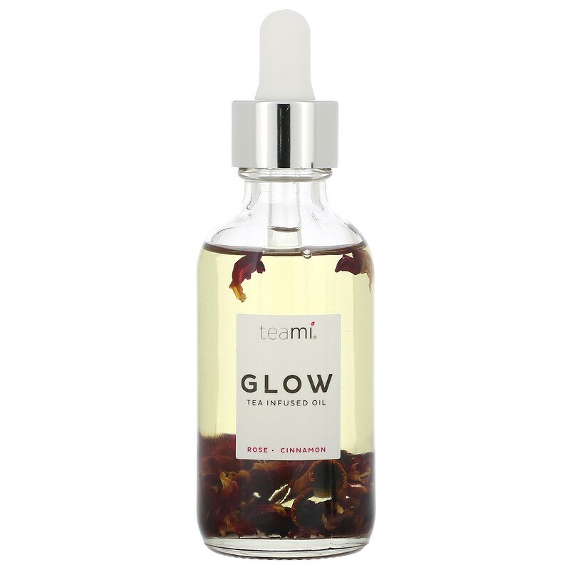 Teami, Glow, Huile pour le visage infusée au thé, Rose cannelle, 2 oz