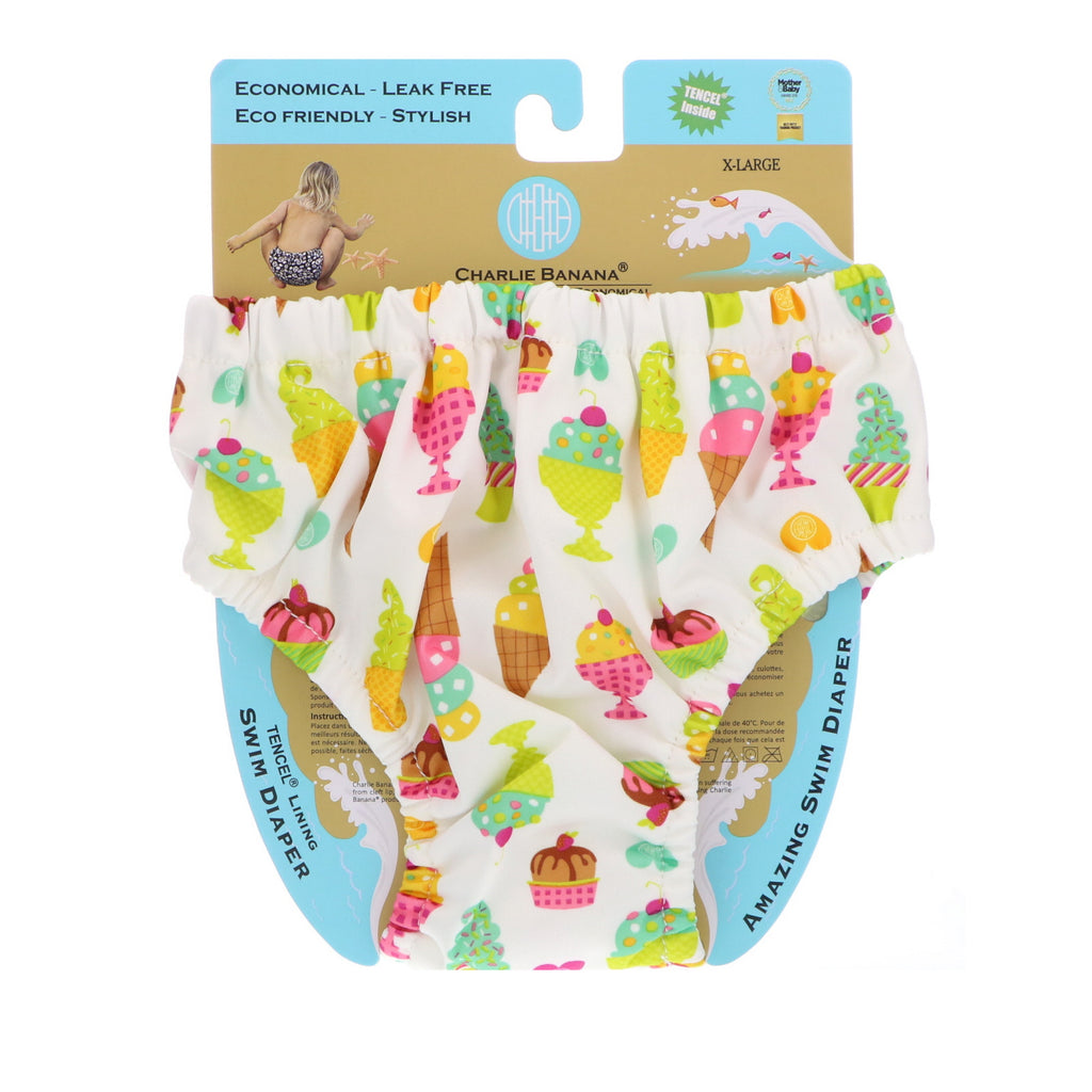 Charlie Banana, couche de bain réutilisable, Gelato, X-Large, 1 couche