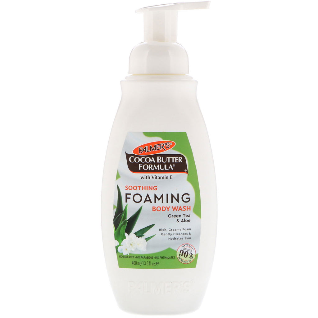 Palmer's, Soothing Foaming Body Wash, Green Tea, Aloe, 13.5 fl oz (400 ml)