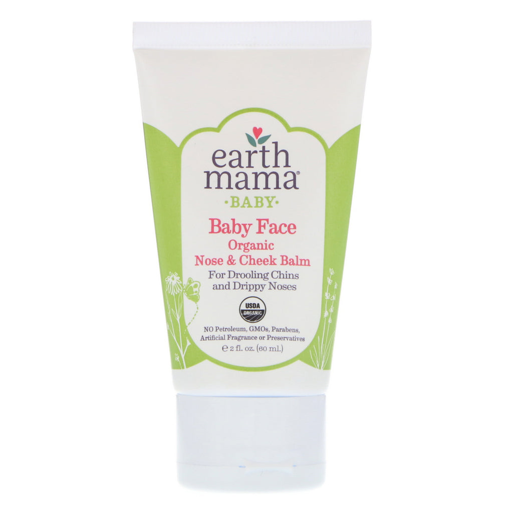 Earth Mama, Baby, Baby Face  Nose & Cheek Balm, 2 fl oz (60 ml)