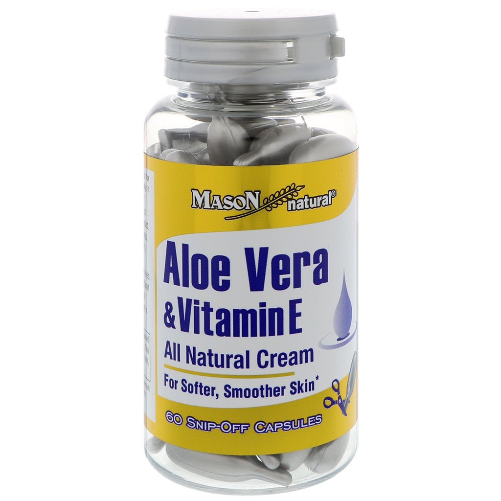 Mason Natural, Aloe Vera & Vitamin E, All Natural Cream, 60 Snip-Off Capsules
