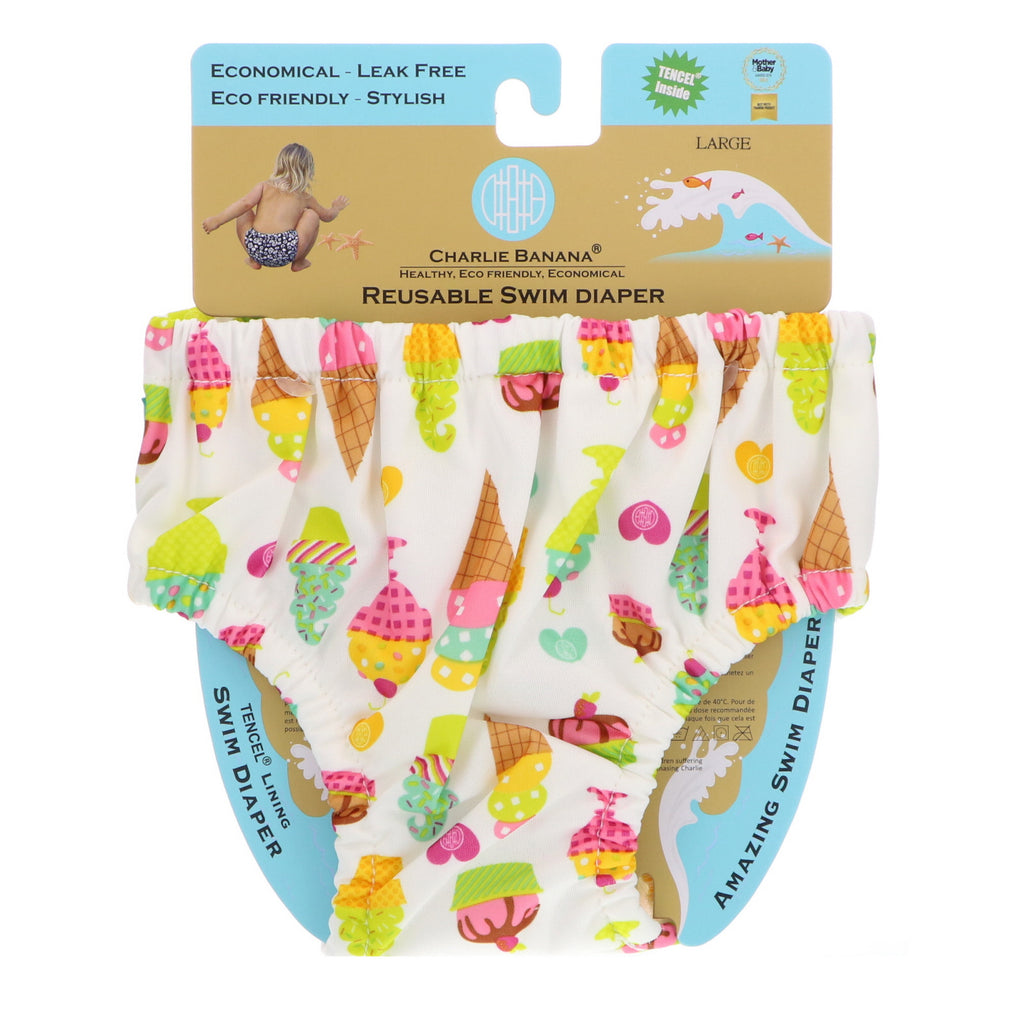 Charlie Banana, Reusable Swim Diaper, Gelato, Large, 1 Diaper