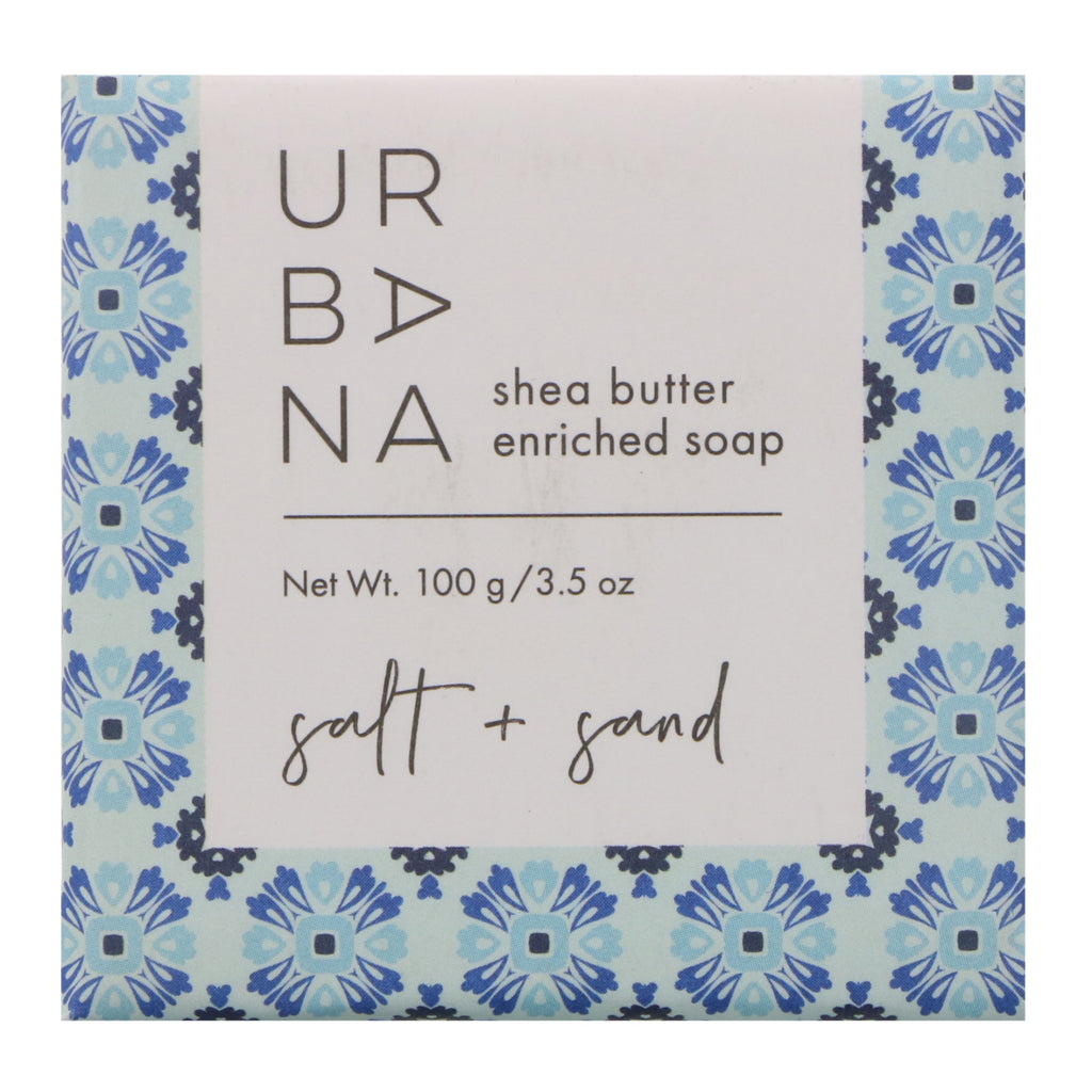 European Soaps, LLC, Urbana, Shea Butter Enriched Soap, Salt + Sand, 3.5 oz (100 g)