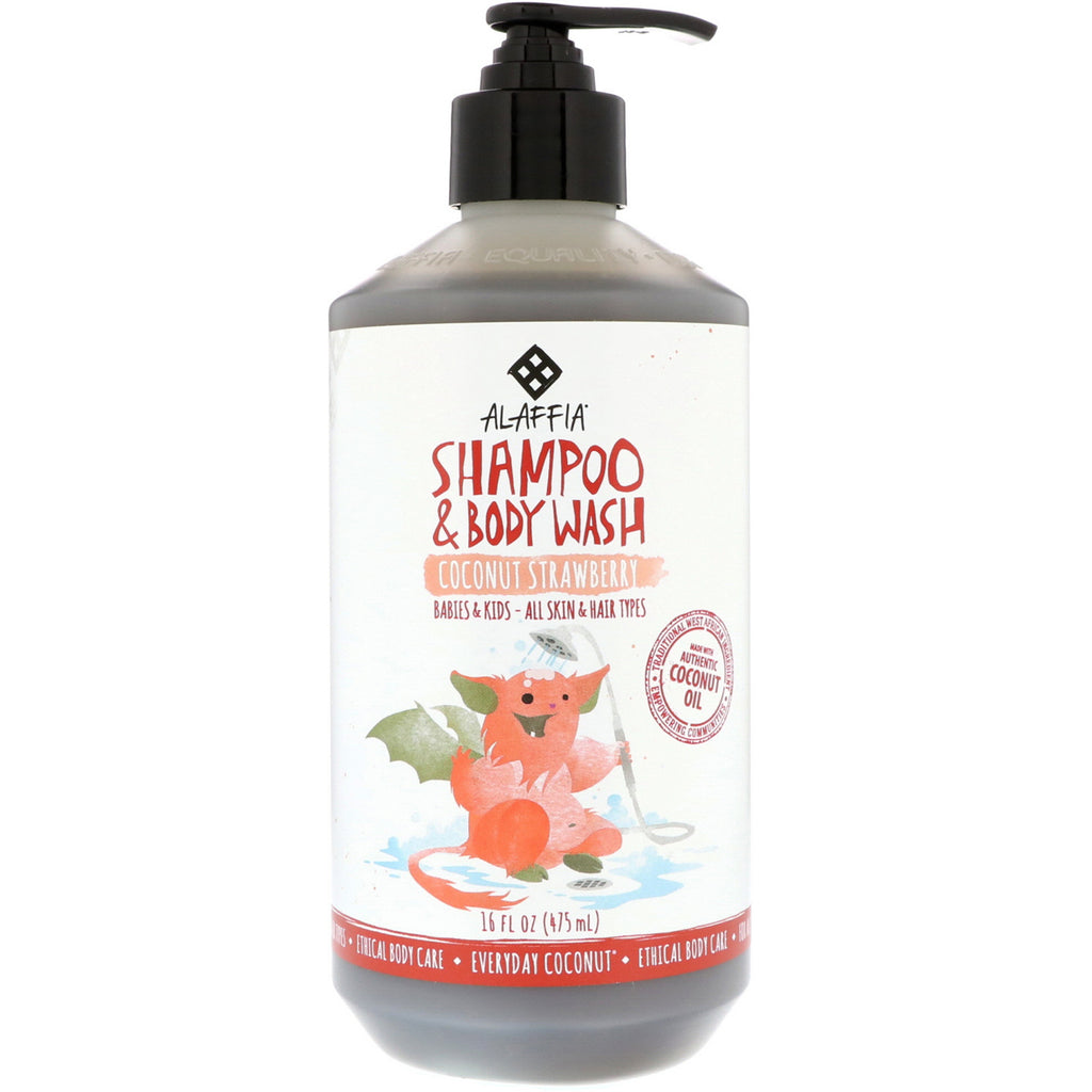 Everyday Coconut, Shampoo & Body Wash, Babies & Kids, Coconut Strawberry, 16 fl oz (475 ml)