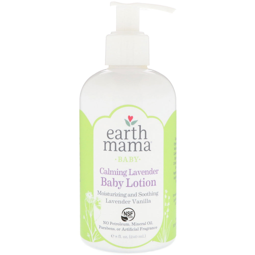 Earth Mama Baby Calming Lavender Baby Lotion Lavender Vanilla 8 fl oz (240 ml)