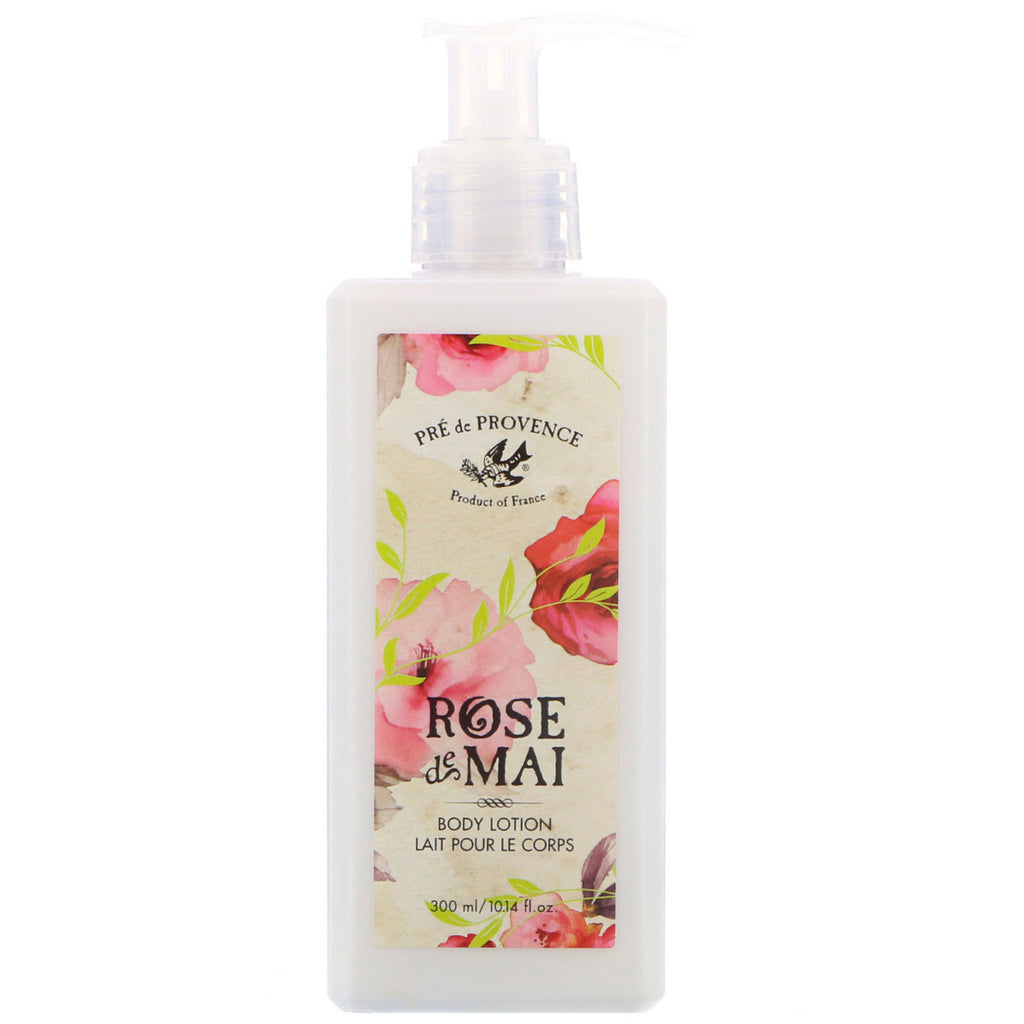 European Soaps, LLC, Pre de Provence, Rose de Mai Body Lotion, 10.14 fl oz (300 ml)