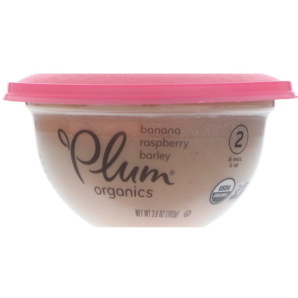 Plum s Baby Bowl Stage 2 Banana Raspberry & Barley 3.6 oz (102 g)
