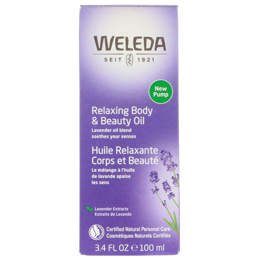 Weleda, Relaxing Body & Beauty Oil, Lavender Extracts, 3.4 fl oz (100 ml)