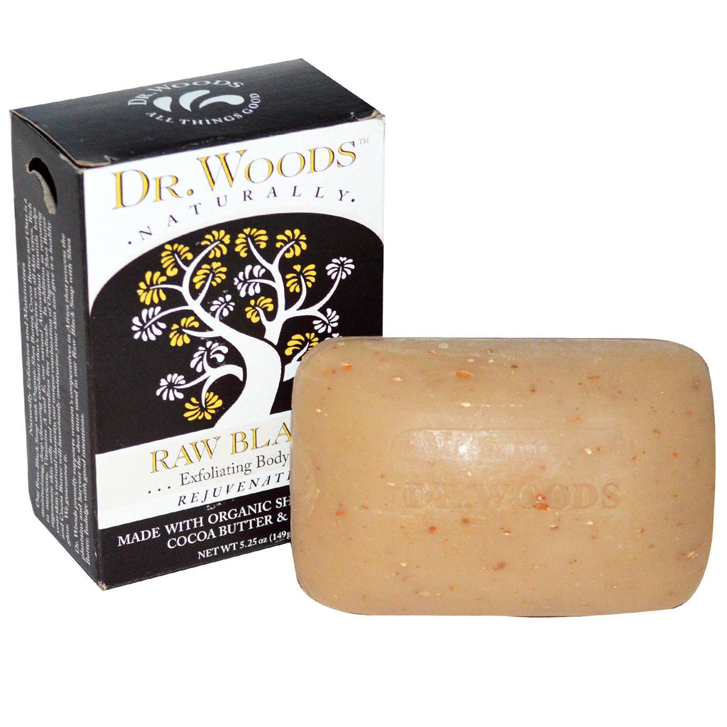 Dr. Woods, Shea Butter Soap, Raw Black, 5.25 oz (149 g)