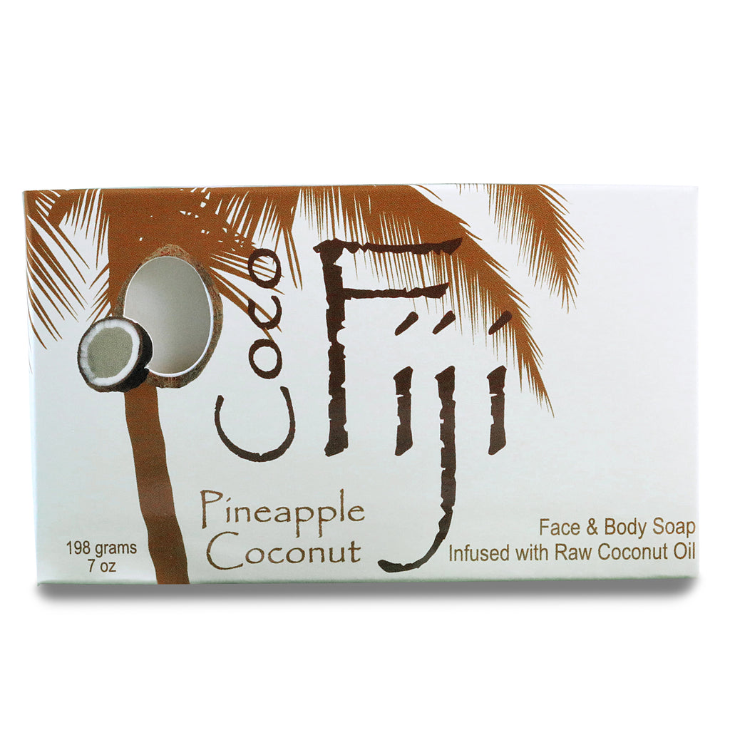 Fiji, Face and Body Coconut Oil Soap Bar, Pineapple Coconut, 7 oz (198 g)