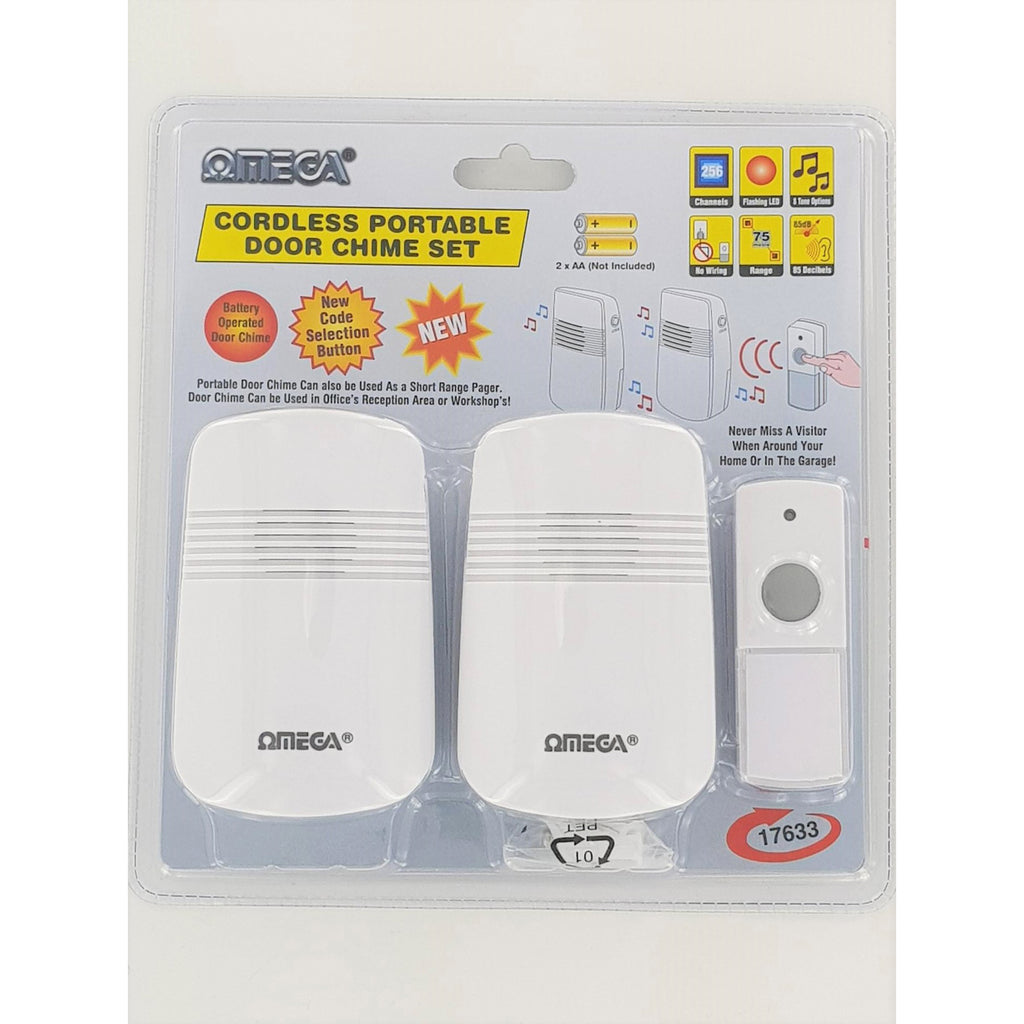 Omega Twin Door Chime B/O | Upto 75m Range |