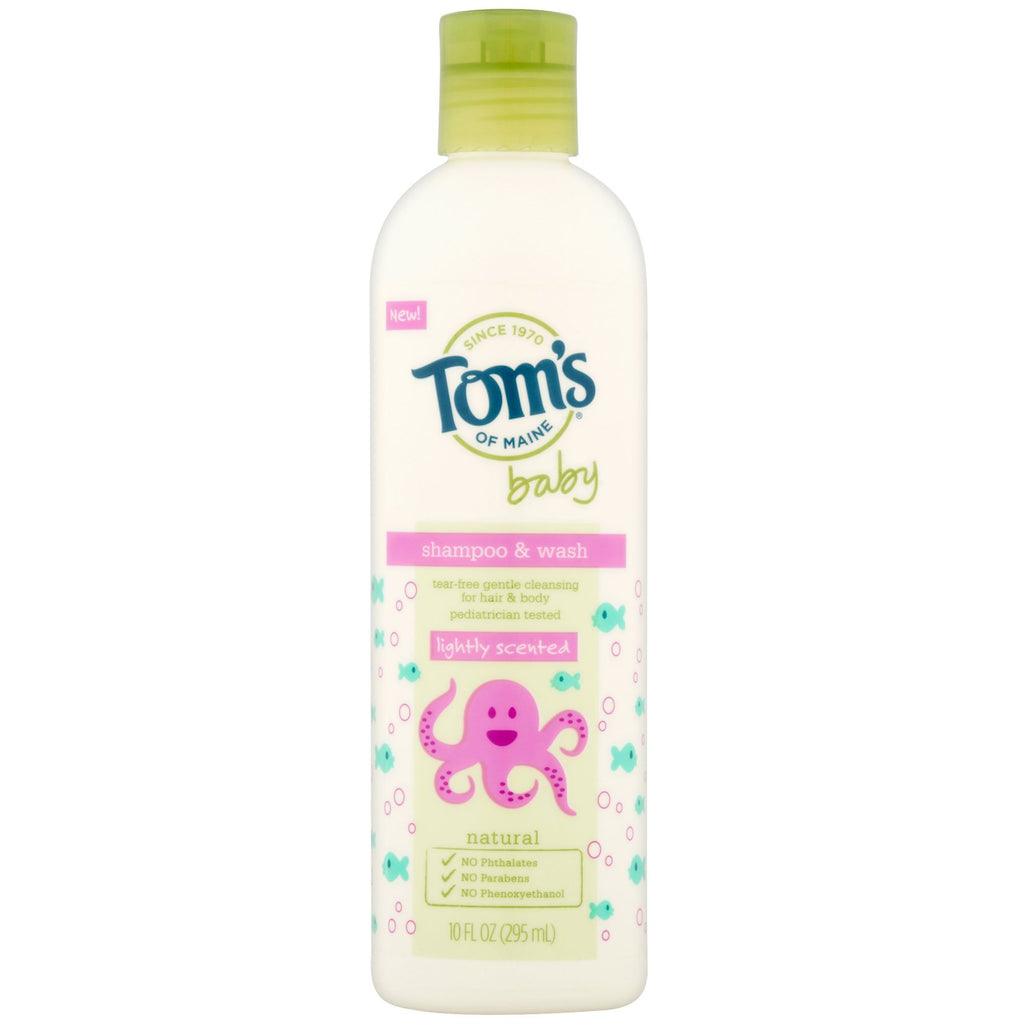 Tom's of Maine, Shampoo & Wash, Baby, Lightly Scented, 10 fl oz (295 ml)