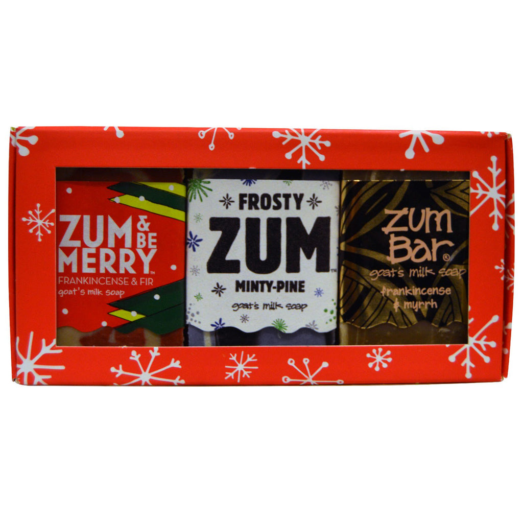 Indigo Wild, Assorted Holiday Mini 3 Bar Box, 3 Piece Kit