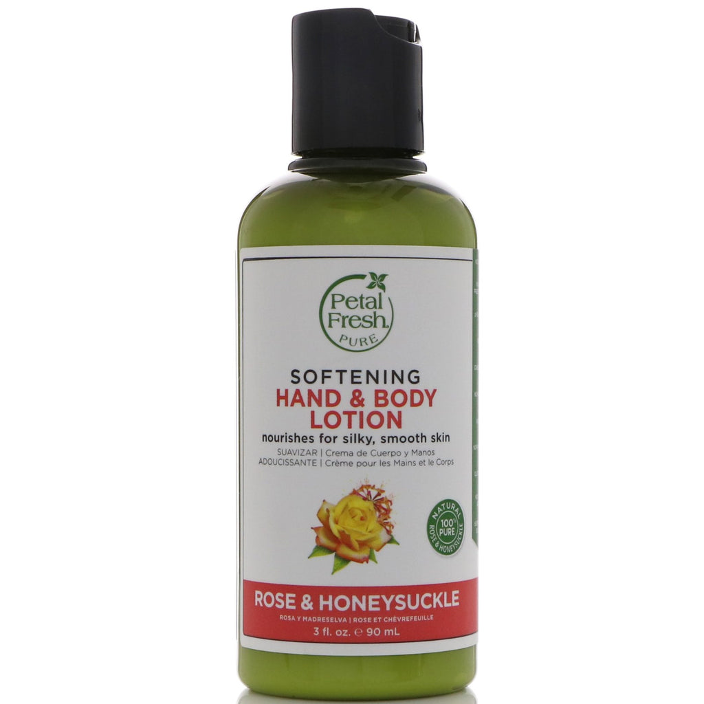 Petal Fresh, Pure, Softening Hand & Body Lotion, Rose & Honeysuckle, 3 fl oz (90 ml)