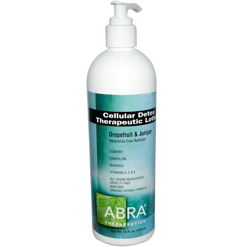 Abra Therapeutics, Cellular Detox Therapeutic Lotion, Grapefruit & Juniper, 16 fl oz (475 ml)