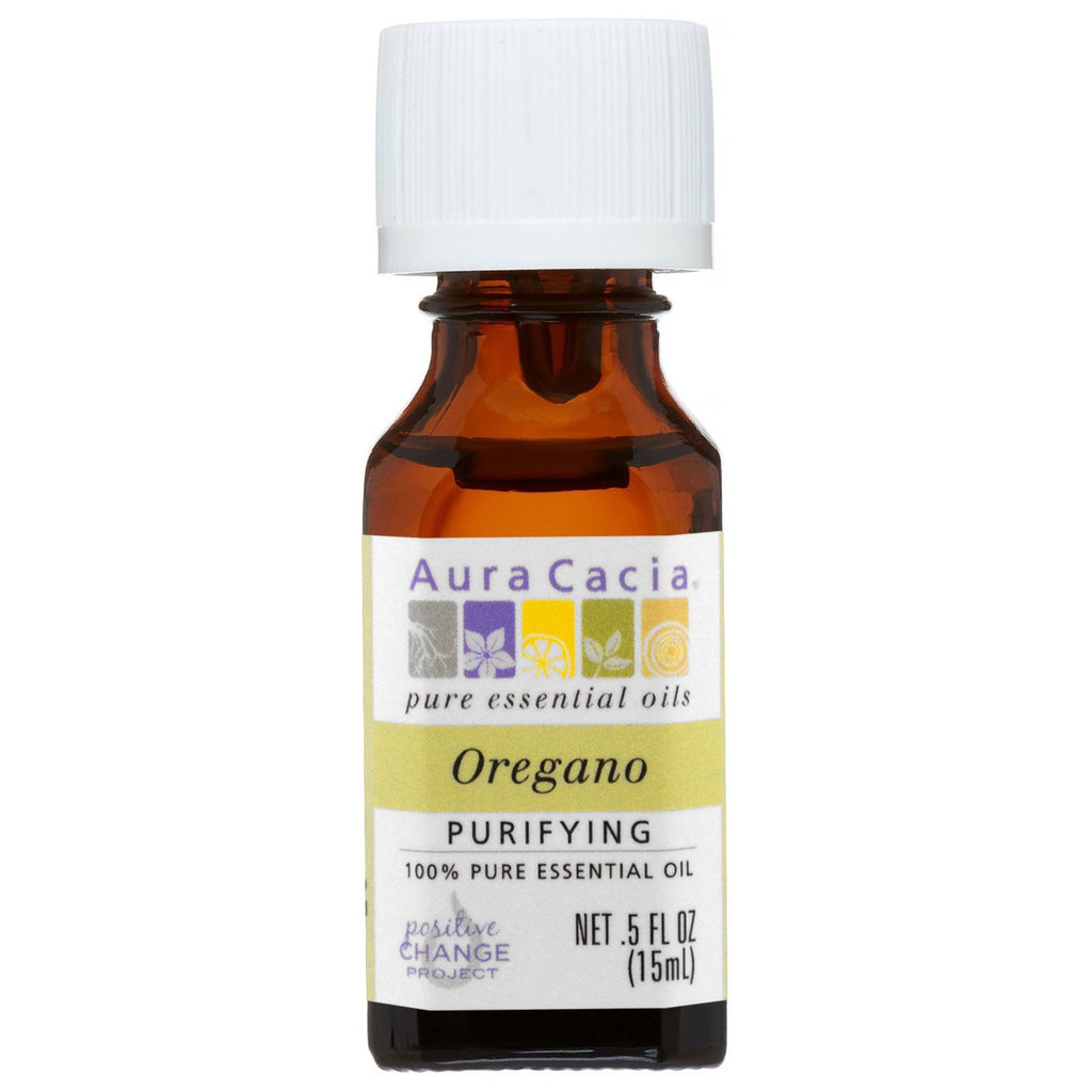 Aura Cacia, 100% Pure Essential Oil, Oregano, Purifying, .5 fl oz (15 ml)