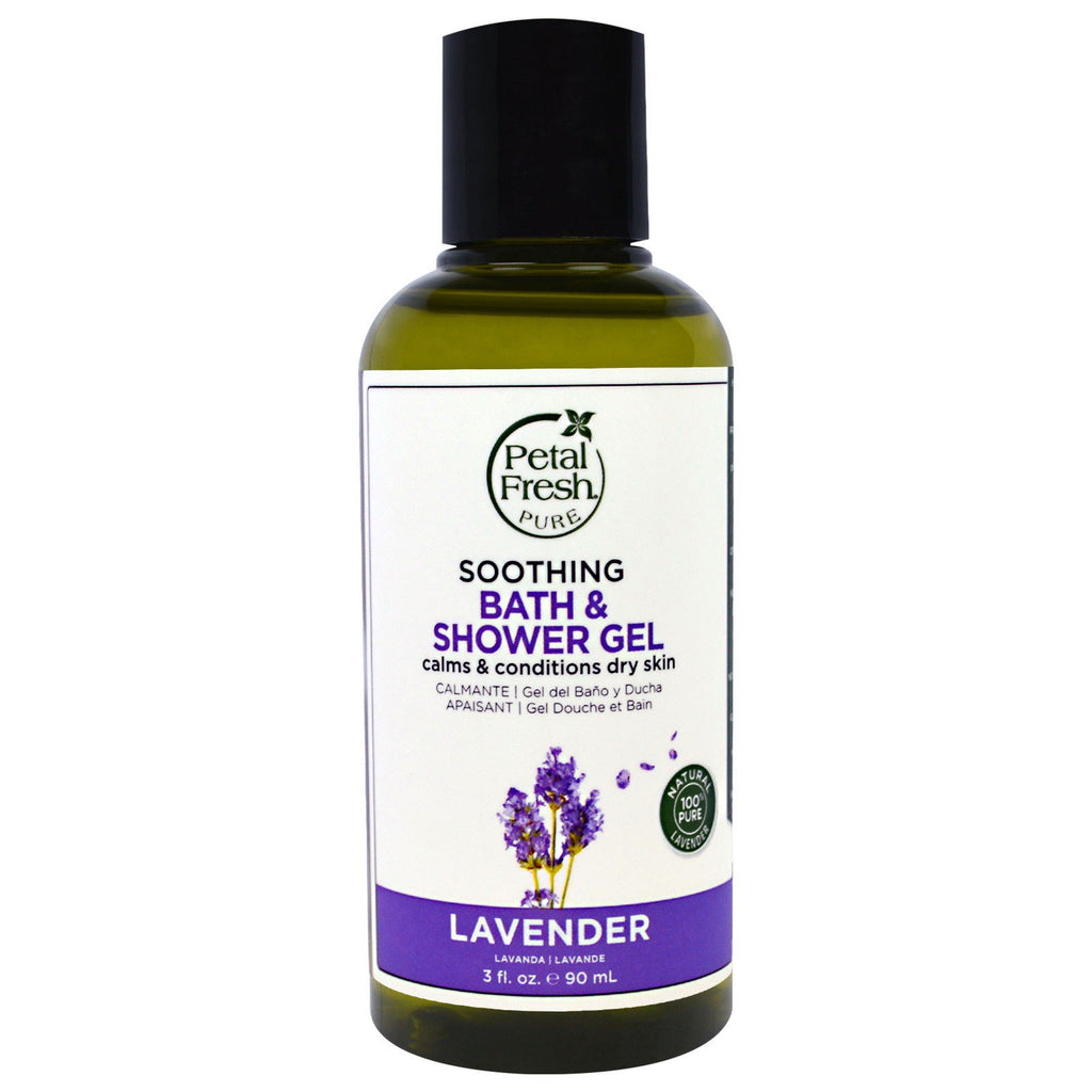 Petal Fresh, Pure, Soothing Bath & Shower Gel, Lavender, 3 fl oz (90 ml)