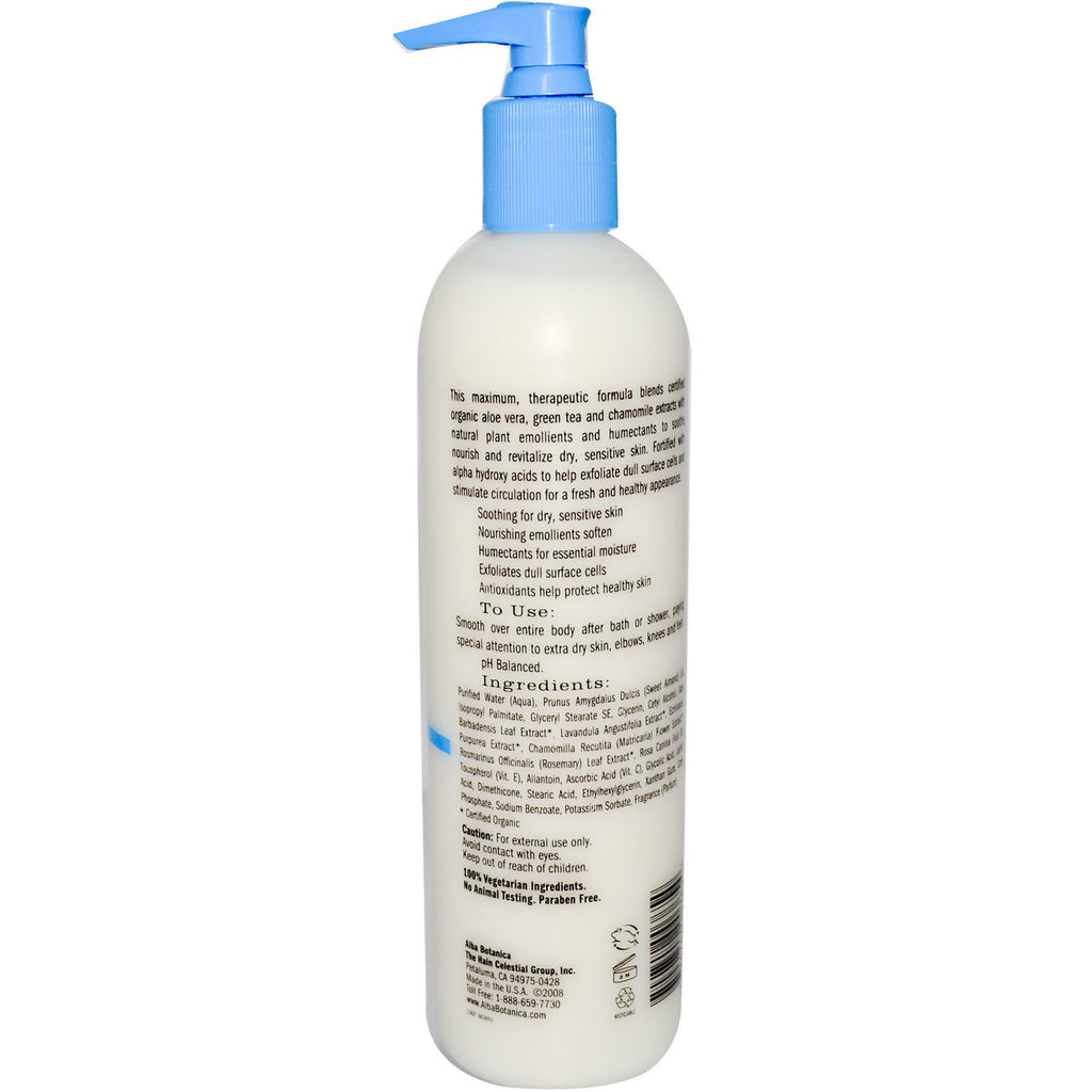 Alba Botanica, Very Emollient, Body Lotion, Maximum Dry Skin Formula, 12 fl oz (350 ml)