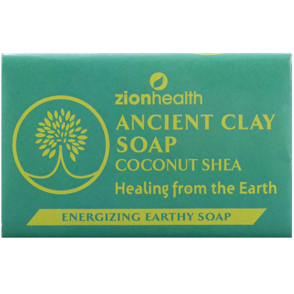 Zion Health, Ancient Clay Soap, Energizing Earthy Soap, Coconut Shea, 6 oz (170 g)